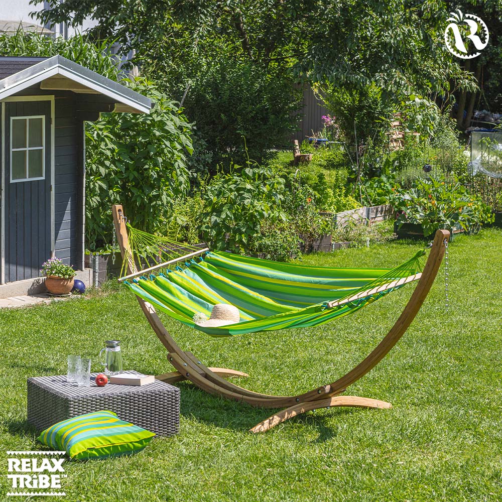 alisio-lime-single-xl-weatherproof-hammock-with-bars-fsc-wood-home-garden-handmade-multicolor-green-wood-stand