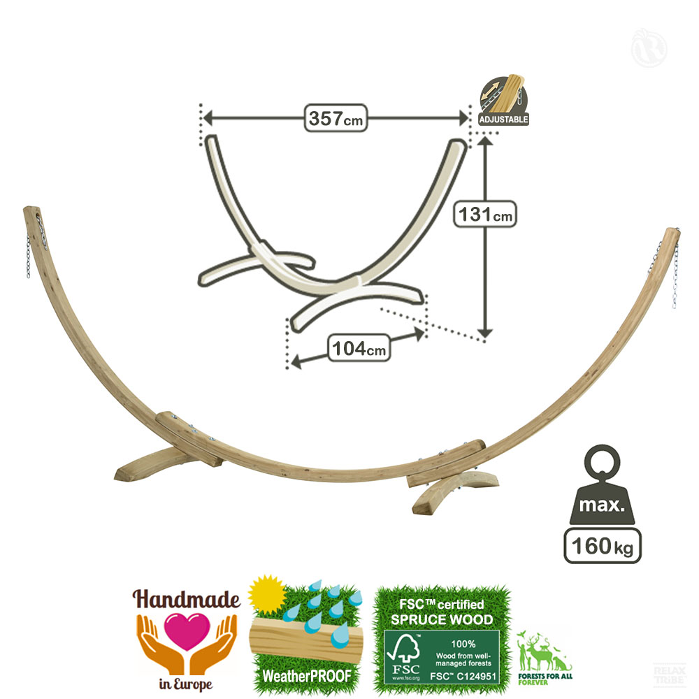 apollo-fsc-wood-stand-for-hammock-length-250-330cm-max-160kg-home-garden-weatherproof-natural-detail-spec