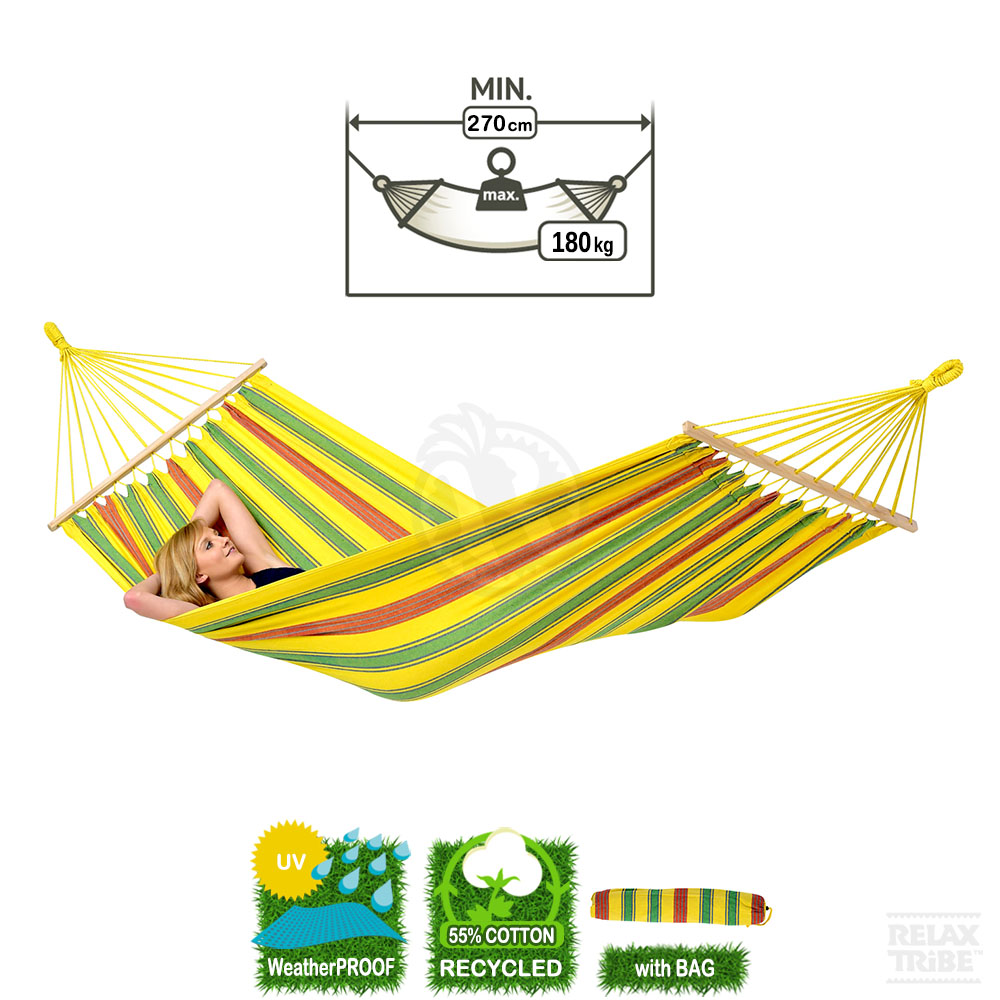 aruba-vanilla-single-xl-weatherproof-hammock-with-bars-multicolor-yelllow-detail-spec