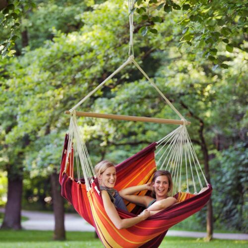 Brasil Gigante Lava: Lounger/Cadeira Suspensa XXL [2-3p] Algodão Reciclado+Madeira FSC /Feita à Mão - Image 4