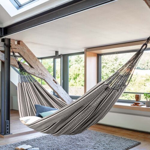 Flora Zebra: Eco-Cama de Rede XXL 100%Algodão Bio /Feita à Mão - Image 2