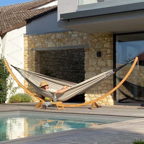 Flora Zebra: Eco-Cama de Rede XXL 100%Algodão Bio /Feita à Mão - Image 3