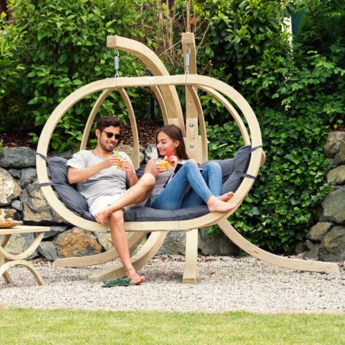 Globo Royal Chair Anthracite: Cadeirão Suspenso XL [2/3p] Madeira FSC [Casa&Jardim]+Almofadão de Exterior - Image 4