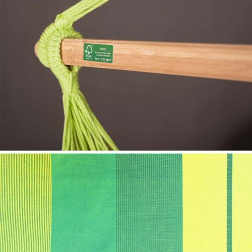 Habana Jungle: Eco-Lounger/Cadeira Suspensa 100%Algodão Bio+Madeira FSC /Feita à Mão - Image 5