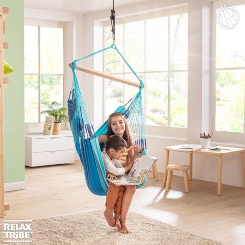 Habana Lagoon: Eco-Lounger/Cadeira Suspensa 100%Algodão Bio+Madeira FSC /Feita à Mão - Image 2