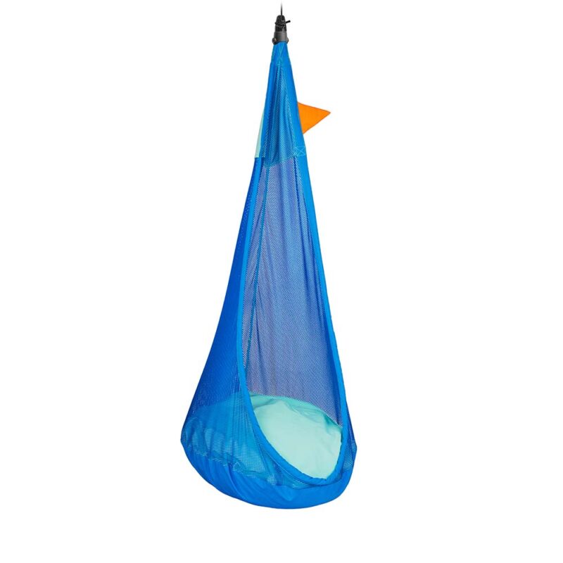 Joki Air Moby: Ninho/Cadeira Suspensa p/ Criança [Exterior/Jardim] c/ Almofada+Suspensão [Azul+Turquesa claro]