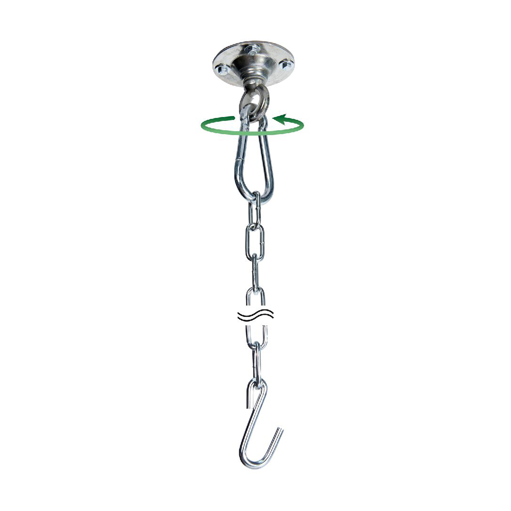 Power Hook: Kit Rotativo c/ Mosquetão p/ Fixação+Suspensão+Extensão [Cadeira Suspensa]