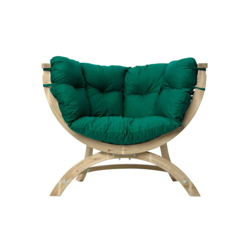 Siena Uno Verde: Poltrona Lounge [1p] de Madeira FSC [Casa&Jardim]+Almofadão de Exterior