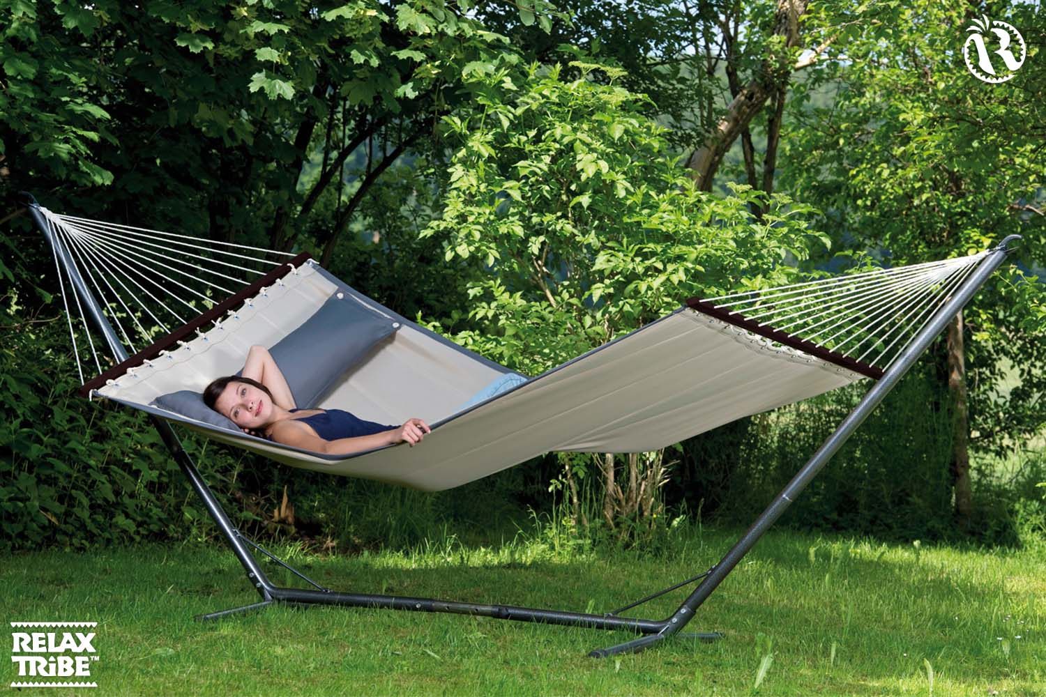 sumo-grande-xl-steel-stand-for-hammock-length-330-360cm-max-200kg-home-garden-weatherproof-silver-and-american-dream-sand