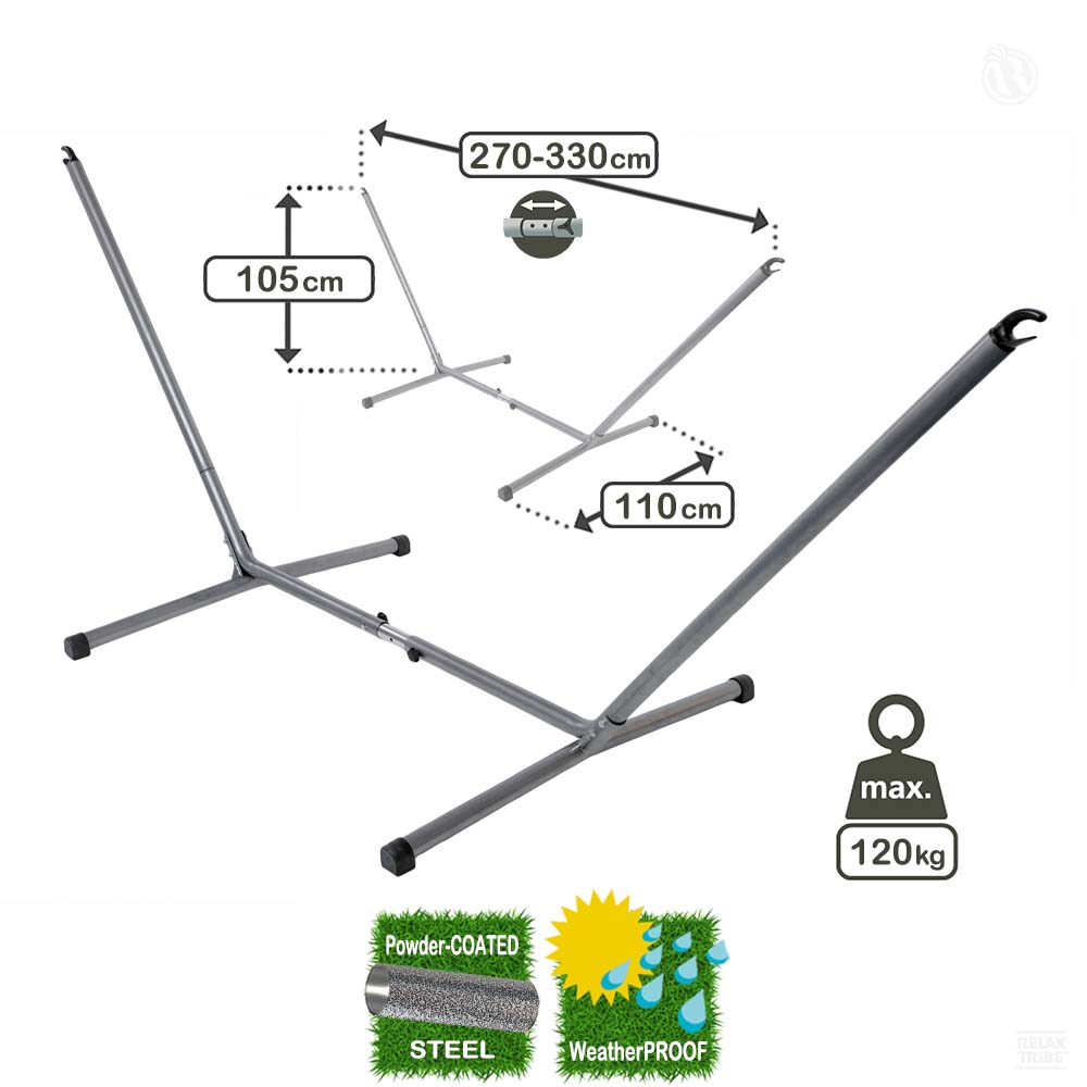 sumo-rockstone-steel-stand-for-hammock-length-270-320cm-max-120kg-home-garden-weatherproof-silver-detail-spec